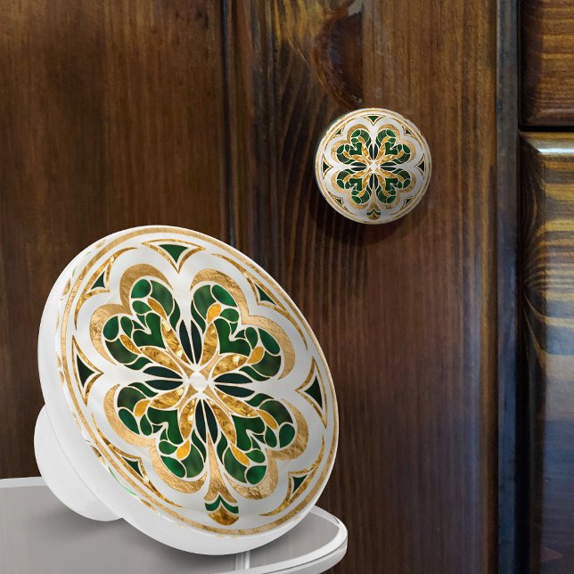 Lucky Four-leaf clover luxury  Ceramic Knob (Creator Uploaded)