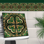 Lucky Four-leaf clover luxury  Ceramic Tile<br><div class="desc">Lucky Four-leaf clover luxury</div>