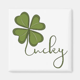 Lucky Four Leaf Clover Magnet