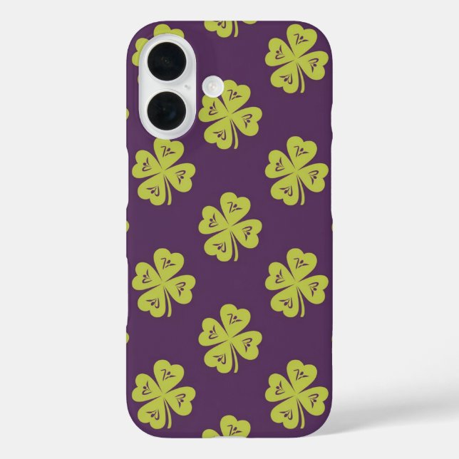 Lucky Four-Leaf Clover Pattern  Case-Mate iPhone Case (Back)