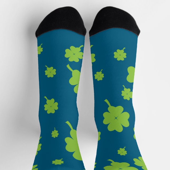 Lucky Four Leaf Clover socks St. Patty’s day (Top)