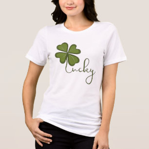 Lucky Four Leaf Clover Tri-Blend Shirt