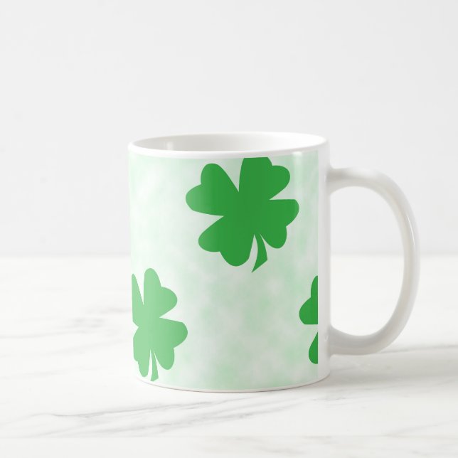 Lucky four leaf clovers coffee mug (Right)
