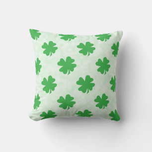 Lucky four leaf clovers cushion
