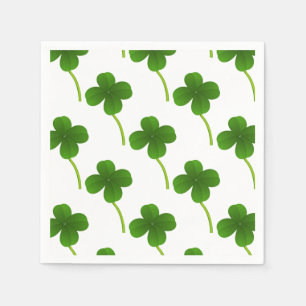 Lucky Four Leaf Clovers Napkin