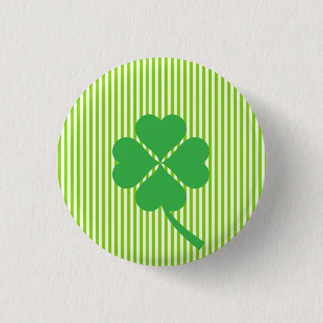 Lucky Four Leaf Shamrock Design-87906 3 Cm Round Badge (Front)
