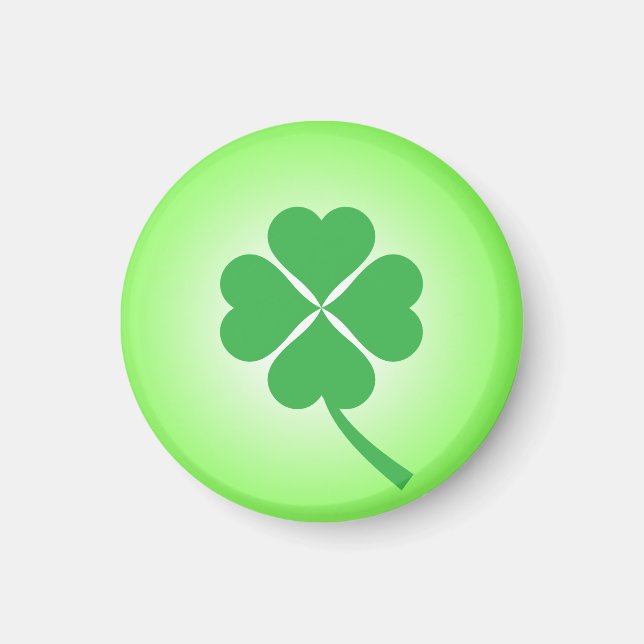 Lucky Four Leaf Shamrock Design-87906 Magnet (Front)