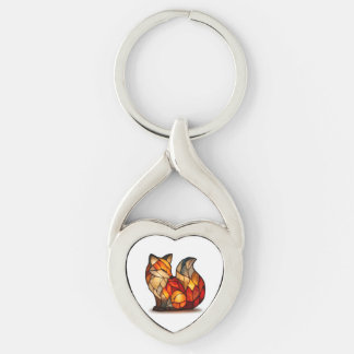Lucky Fox Charm Metal Keychain
