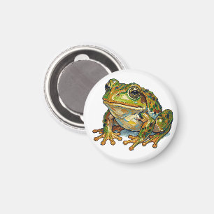 Lucky Frog Colourful Art Good Fortune Symbol Gift Magnet