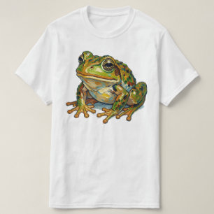Lucky Frog Colourful Art Good Fortune Symbol Gift T-Shirt