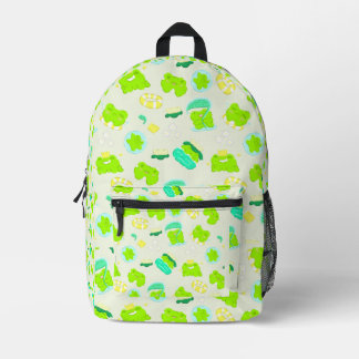 Lucky frogs printed backpack