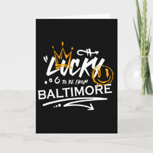 Lucky From Baltimore St Patricks Day Irish Shamroc Card