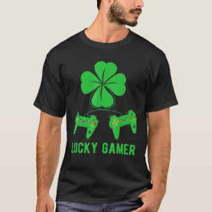 Lucky Gamer Clover Video Game Controllers St Patri T-Shirt