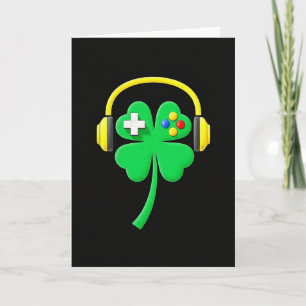 Lucky Gamer Four Leaf Clover Card