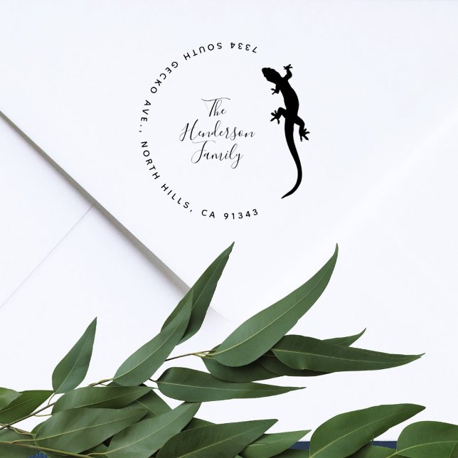 Lucky Gecko Lizard, dirección de retorno de la fam Rubber Stamp (Creator Uploaded)