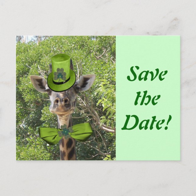 Lucky Giraffe Announcement Postcard (Front)