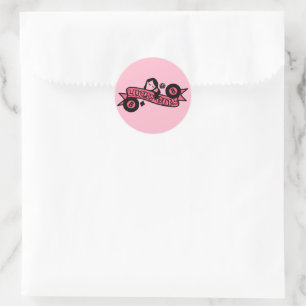 Lucky Girl 8 Ball Fortune Classic Round Sticker