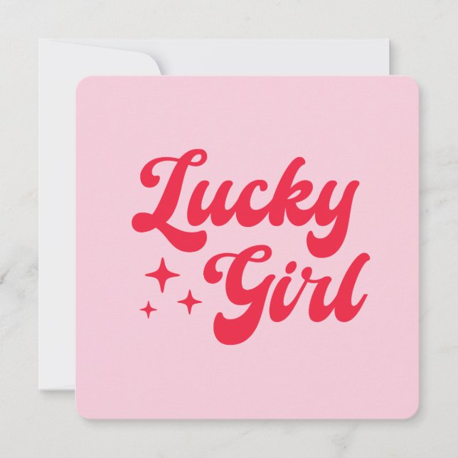 Lucky Girl Holiday Card (Front)