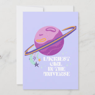 Lucky Girl, Luckiest Girl, Lucky, Affirmation Holiday Card