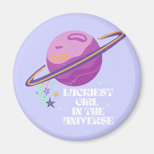 Lucky Girl, Luckiest Girl, Lucky, Affirmation Magnet