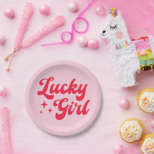 Lucky Girl Paper Plate