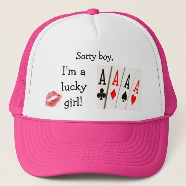 LUCKY GIRL poker hat (Front)