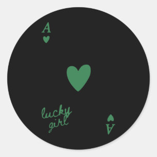 Lucky Girl Syndrome St Patricks Day Classic Round Sticker