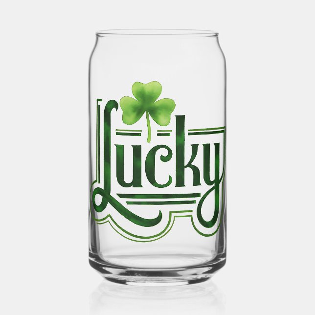 Lucky Glass, Sip in Style Can Glass (Front)