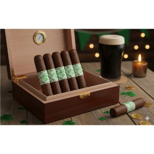 Lucky Gnome St. Patrick’s Day Custom Cigar Wraps Return Address Label