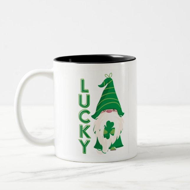 Lucky Gnome Two-Tone Coffee Mug (Left)