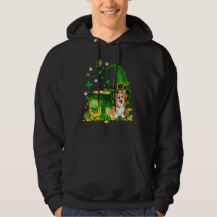 Lucky Gnome U2013 Gnome Hug Corgi Dog St Patricks Hoodie