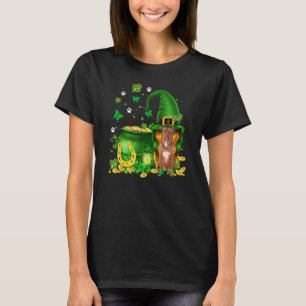 Lucky Gnome U2013 Gnome Hug Pitbull Dog St Patrick T-Shirt
