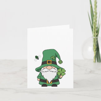 Lucky Gnome with Clover Thank You Card