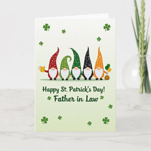 Lucky Gnomes For Father In Law Card