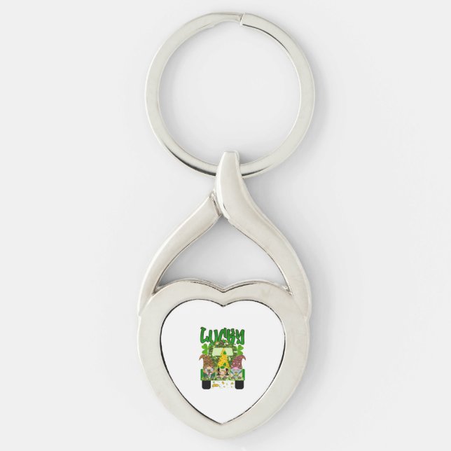Lucky Gnomes St. Patrick's Day   Key Ring (Front)