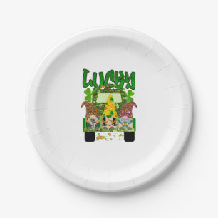 Lucky Gnomes St. Patrick's Day   Paper Plate