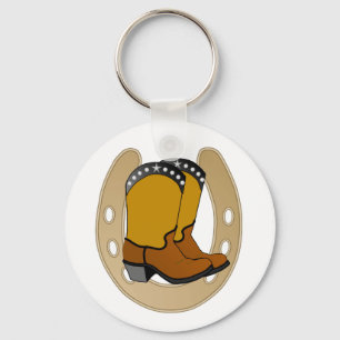 LUCKY GOLD horsehoe & boots KEYCHAIN