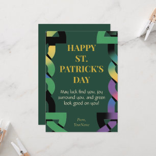 Lucky Gold Shamrock St. Patrick's Day Card