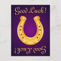 Lucky Golden Horseshoe Good Luck Deep Purple