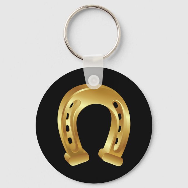 Lucky golden horseshoe key ring (Front)