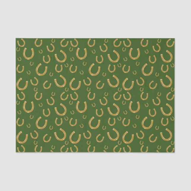 Lucky golden horseshoes  tissue paper (Front)