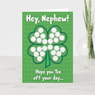 Lucky Golf Balls Nephew Card