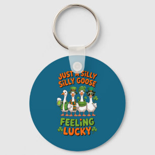 Lucky Goose St Patricks Day Irish Funny Cute Key Ring