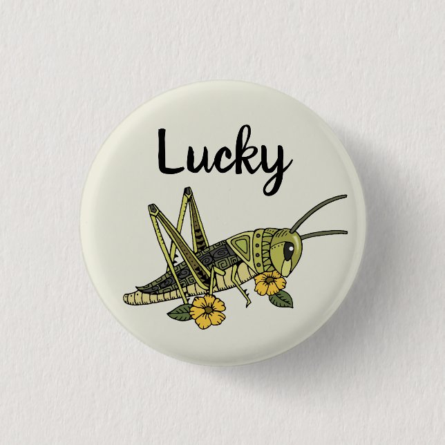 Lucky Grasshopper Pin (Front)