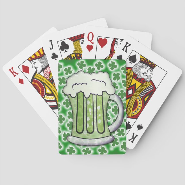 Lucky Green Beer Playing Cards (Back)