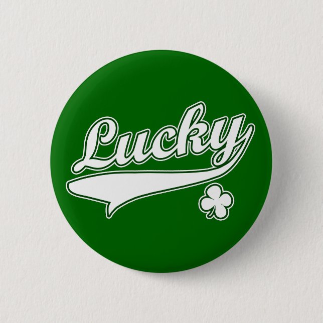 Lucky Green Button Pin (Front)