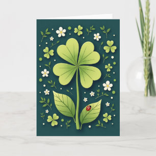 Lucky Green Clover Find Card