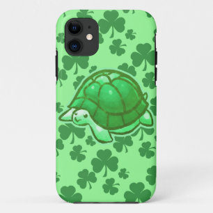 Lucky Green Clover Turtles iPhone 11 Case