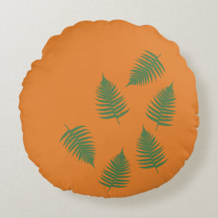 Lucky Green Fern Pattern Cushion Pillow