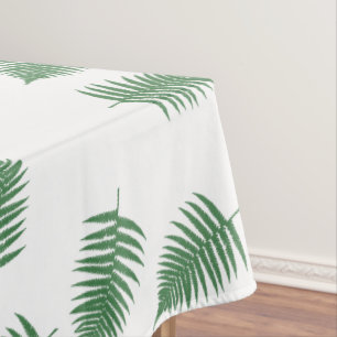 Lucky Green Fern Pattern Tablecloth
